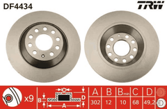2x Bremsscheibe Hinterachse für AUDI A6 C6 Avant