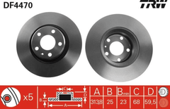 2x Bremsscheibe Vorderachse für AUDI A6 C6 Avant