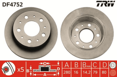 2x Bremsscheibe Hinterachse für CITROËN FIAT PEUGEOT JUMPER II Kasten