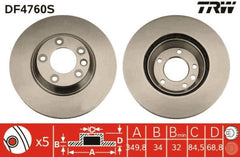 Bremsscheibe Vorderachse rechts für PORSCHE AUDI VW CAYENNE PANAMERA Q7 Van