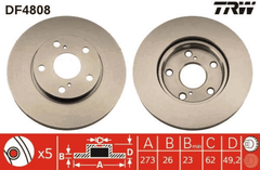 2x Bremsscheibe Vorderachse für TOYOTA AURIS COROLLA Stufenheck