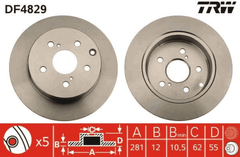 2x Bremsscheibe Hinterachse für TOYOTA RAV 4 III IV VAN