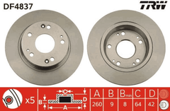 2x Bremsscheibe Hinterachse für HONDA CIVIC VIII Stufenheck Hatchback IX