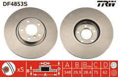 2x Bremsscheibe Vorderachse für BMW X5 X6