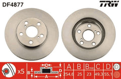 2x Bremsscheibe Vorderachse für TOYOTA LEXUS CARINA E VI Stufenheck Sportswagon