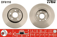 2x Bremsscheibe Vorderachse für RENAULT MERCEDES-BENZ NISSAN KANGOO / GRAND II