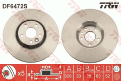2x Bremsscheibe Vorderachse für VOLVO XC60 I SUV VAN