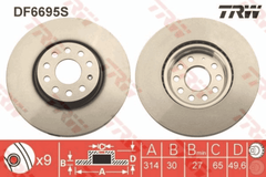 2x Bremsscheibe Vorderachse für SEAT SKODA VW ALHAMBRA VAN KODIAQ I SHARAN
