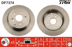 2x Bremsscheibe Hinterachse für HONDA CR-V II III IV