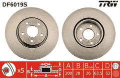2x Bremsscheibe Vorderachse für FORD MONDEO IV Stufenheck Turnier Van