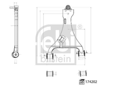 Querlenker Vorderachse rechts für TOYOTA FJ CRUISER LAND PRADO