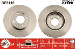 2x Bremsscheibe Vorderachse für HYUNDAI KIA i10 I II Stufenheck III