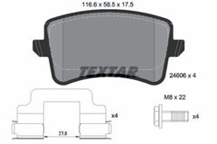 Bremsbelagsatz Scheibenbremse Hinterachse für AUDI A5 Cabriolet Q5 Sportback A4