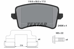 Bremsbelagsatz Scheibenbremse Hinterachse für AUDI A4 Allroad B8 Avant A5