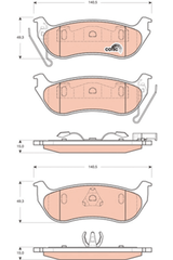 Bremsbelagsatz Scheibenbremse Hinterachse für JEEP CHEROKEE WRANGLER II
