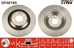 2x Bremsscheibe Hinterachse für AUDI A6 C6 Avant