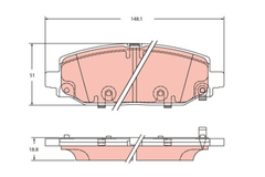 Bremsbelagsatz Scheibenbremse Hinterachse für JEEP WRANGLER IV