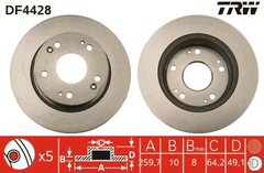 2x Bremsscheibe Hinterachse für HONDA ACCORD VII