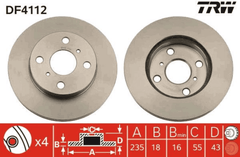 2x Bremsscheibe Vorderachse für TOYOTA YARIS