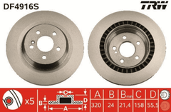 2x Bremsscheibe Hinterachse für MERCEDES-BENZ S-KLASSE Coupe SL