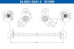 Bremsschlauch Hinterachse rechts für CITROËN MITSUBISHI PEUGEOT C4 AIRCROSS ASX