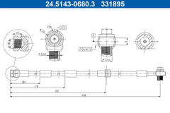 Bremsschlauch Vorderachse für AUDI VW A3 Allstreet Limousine Sportback GOLF