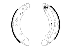 Bremsbackensatz Hinterachse für MITSUBISHI SMART COLT VI FORFOUR