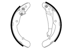 Bremsbackensatz Hinterachse für SEAT SKODA VW STREETSCOOTER INCA OCTAVIA I