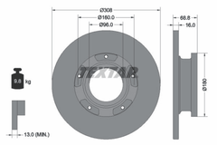 2x Bremsscheibe Hinterachse für FORD TRANSIT V363 Kasten Pritsche/Fahrgestell