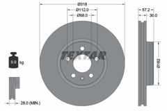 2x Bremsscheibe Vorderachse für AUDI A4 Allroad B9 Avant A5 Sportback Cabriolet