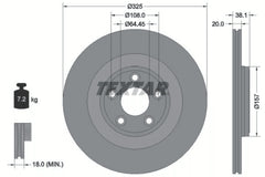 2x Bremsscheibe Hinterachse für JAGUAR F-TYPE Cabriolet Coupe