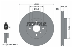 2x Bremsscheibe Vorderachse für TOYOTA YARIS