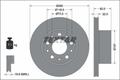2x Bremsscheibe Hinterachse für FIAT DUCATO Kasten Pritsche/Fahrgestell Bus