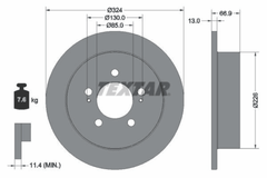 2x Bremsscheibe Hinterachse für SSANGYONG KG MOBILITY MUSSO GRAND