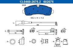 Bremsbelagsatz Scheibenbremse Hinterachse für FORD TOURNEO CUSTOM V362 Bus