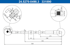 Bremsschlauch Vorderachse rechts für CITROËN OPEL PEUGEOT C4 III CORSA F 208 II
