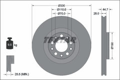 2x Bremsscheibe Vorderachse für ALFA ROMEO GIULIA STELVIO