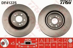 2x Bremsscheibe Vorderachse für MERCEDES-BENZ M-KLASSE