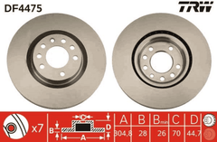 2x Bremsscheibe Vorderachse für FIAT CROMA