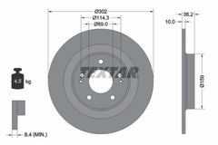 2x Bremsscheibe Hinterachse für CITROËN MITSUBISHI PEUGEOT C4 AIRCROSS ASX Van