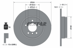 2x Bremsscheibe Hinterachse für BMW 7 8