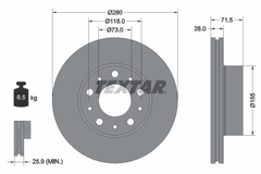 2x Bremsscheibe Vorderachse für CITROËN FIAT OPEL PEUGEOT JUMPER II Kasten