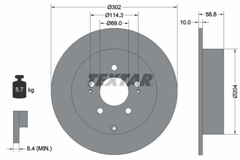 2x Bremsscheibe Hinterachse für MITSUBISHI GRANDIS