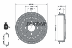 2x Bremstrommel Hinterachse für FIAT 500e Cabriolet 500