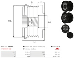Lichtmaschine Generatorfreilauf für FORD