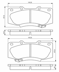 Bremsbelagsatz Scheibenbremse Vorderachse für TOYOTA HILUX VII Pick-up VIII