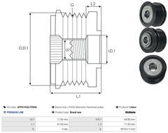 Lichtmaschine Generatorfreilauf für TOYOTA