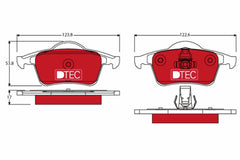 Bremsbelagsatz Scheibenbremse Hinterachse für VOLVO S60 I S70 S80 V70 II XC70