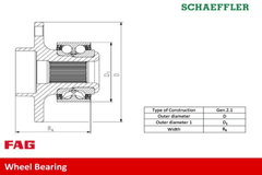 Radlagersatz Vorderachse für FORD C-MAX FOCUS II Turnier Stufenheck Cabriolet