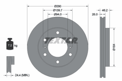 2x Bremsscheibe Vorderachse für MITSUBISHI PAJERO IV Van